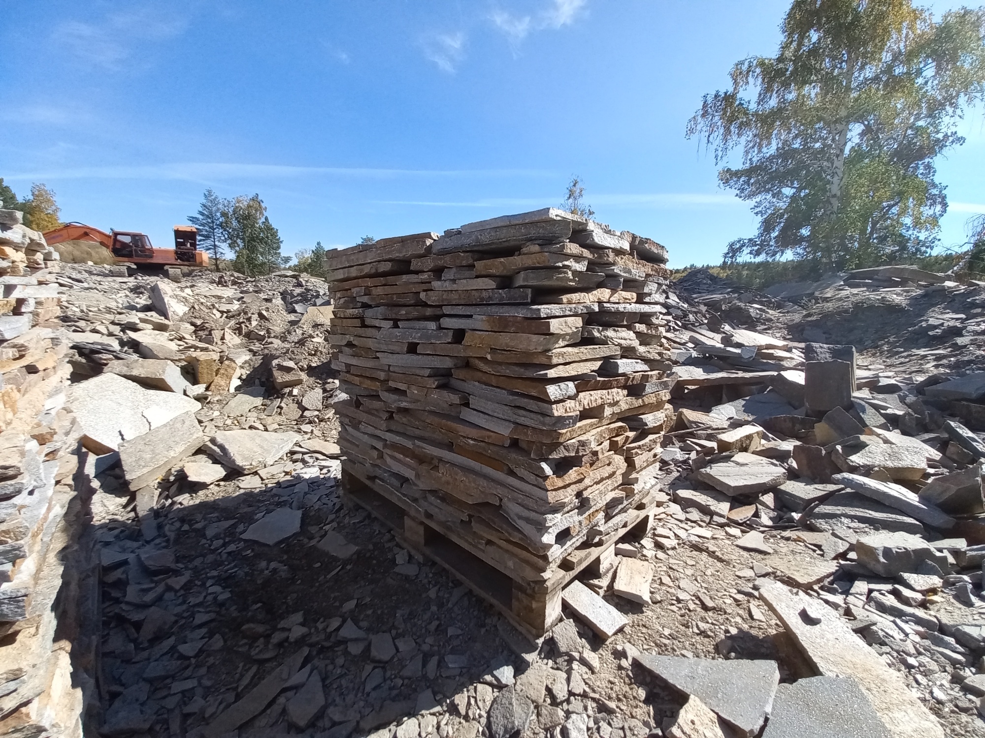 Плитняк златолит серебристый для мощения на бетон купить в Кумертау