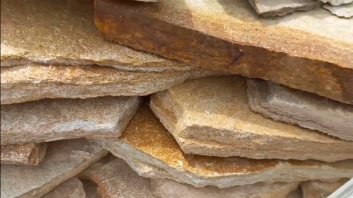 Плитняк златолит жёлтый золотистый для отмостки купить в Кумертау