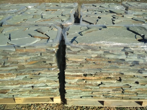 Плитняк златолит зелёный для цоколя, отмостки купить в Кумертау