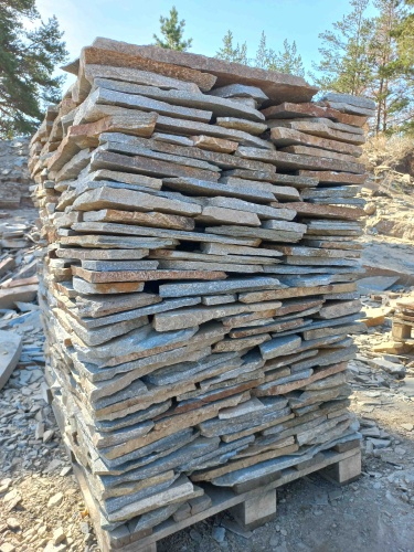 Плитняк златолит серебристый для цоколя, отмостки купить в Кумертау