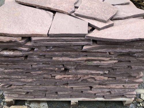 Плитняк лемезит бордовый для облицовки цоколя 20-25 мм  купить в Кумертау