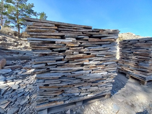 Плитняк златолит серебристый для фасада купить в Кумертау