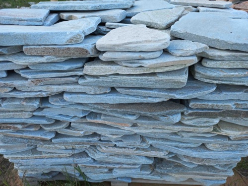 Плитняк златолит зелёный галтованный для цоколя купить в Кумертау