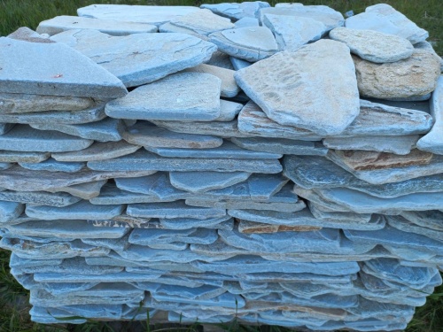 Плитняк златолит зелёный галтованный для цоколя купить в Кумертау